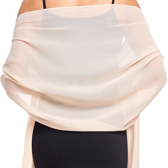 Soft Chiffon Scarfs Shawls and Wraps for Evening Dresses Wedding Shawl Wraps Bri - Picture 3 of 6